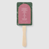 パームツリーリーフピンク&グリーン結婚式 プログラム ハンドファン (裏面)