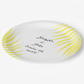 パームツリーリーフレモンイエローレ葉ンシューディング ペーパープレート (アングル)