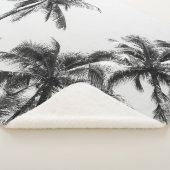 パームツリーリーフ白黒 シェルパブランケット (3/4)