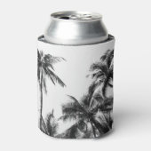 パームツリーリーフ白黒 缶クーラー (缶正面)