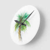 パームツリールーム番号時計 ラウンド壁時計 (傾斜)