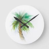 パームツリールーム番号時計 ラウンド壁時計 (正面)