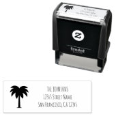 パームツリーロゴ自己インク差出人住所スタンプ セルフインキングスタンプ (インサイチュ)