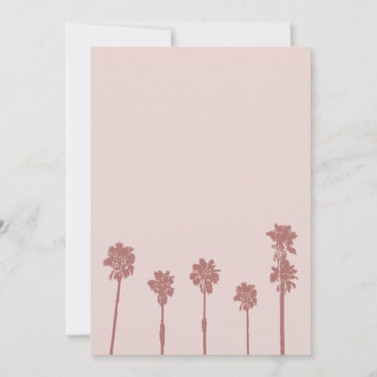 パームツリーロマンススイート結婚ズ 招待状 (裏面)