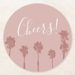 パームツリーロマン結婚ススイート ラウンドペーパーコースター<br><div class="desc">フローラカラフルの招結婚待温かいロゼ、きらめくバラ金ゴールド、そしてサンセットピンクの繊細な色合いを特徴とする私たちの魅力的な結婚式招待状スイートであなたの愛の物語の美しいを明らかにする。永遠で愛と同じお祝いを受け入れ大切、あなたの特別な日に輝く輝きを投げ込む。華やかなtouchで控えめな優雅さ。</div>