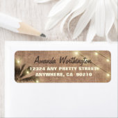 パームツリーヴィンテージウェディング差出人住所ラベル ラベル (インサイチュ)