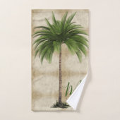 パームツリーヴィンテージトロピカルモノグラムエレガント バスタオルセット (ハンドタオル)
