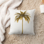 パームツリーヴィンテージブラウントロピカルエレガント クッション (ブランケット)