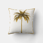 パームツリーヴィンテージブラウンフレームトロピカルエレガント クッション (裏面)