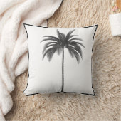 パームツリーヴィンテージ白黒トロピカルエレガント クッション (ブランケット)