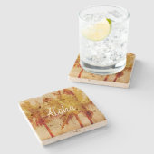 パームツリーヴィンテージ ストーンコースター (横)