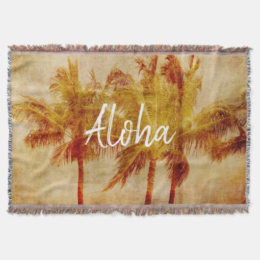 パームツリーヴィンテージ スローブランケット (正面)
