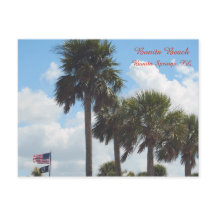 パームツリー付きポストカードビーチ