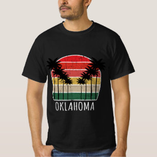 パームツリー動揺してオクラホマ – ビーチデザイン Tシャツ