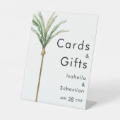 パームツリー宛先ウェディングカードとギフトサイン 台座サイン (正面)