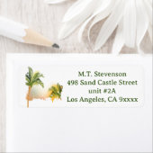 パームツリー差出人住所ラベル ラベル (インサイチュ)