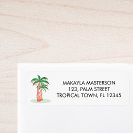 パームツリー差出人住所 ラベル