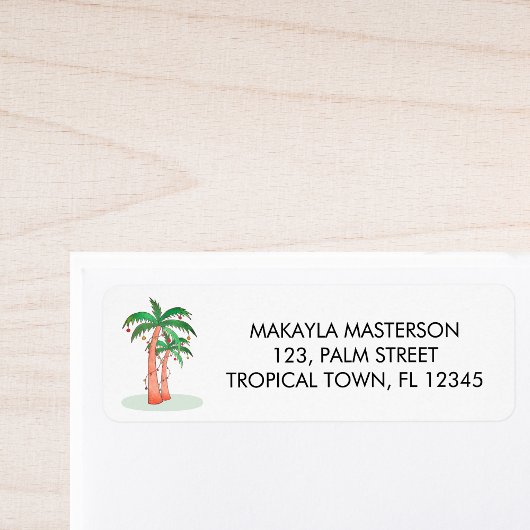 パームツリー差出人住所 ラベル