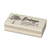 パームツリー手書きファミリ名差出人住所 ラバースタンプ (スタンプ)