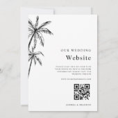 パームツリー旅行先の結婚式で私たちを満たす 招待状 (裏面)