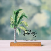 パームツリー沿岸の目的地の結婚式の好意 アクリルサイン (ニュートラル)