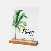 パームツリー沿岸の目的地の結婚式の好意 アクリルサイン (傾斜)