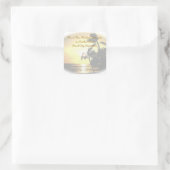 パームツリー海サンセット差出人住所 スクエアシール (バッグ)