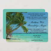 パームツリー海宛先ウェディング招待状 招待状 (正面/裏面)