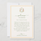 パームツリー結婚式ウェルカムレター行程カード 招待状 (正面)