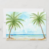 パームツリー結婚式招待状 招待状 (裏面)