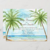 パームツリー結婚式招待状 招待状 (正面/裏面)