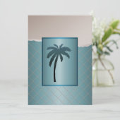 パームツリー結婚式招待状 招待状 (スタンド正面)