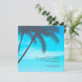 パームツリー結婚式招待状 招待状 (スタンド正面)