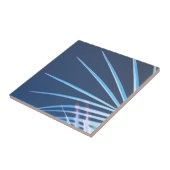 パームツリー葉ミニマリズムのスケッチ タイル (側面)