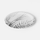 パームツリー葉ミニマリズムのスケッチ ペーパープレート (アングル)