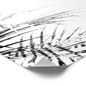 パームツリー葉ミニマリズムのスケッチ ポスター (角)