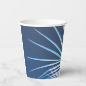 パームツリー葉ミニマリズムのスケッチ 紙コップ (正面)