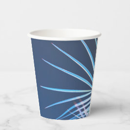 パームツリー葉ミニマリズムのスケッチ 紙コップ