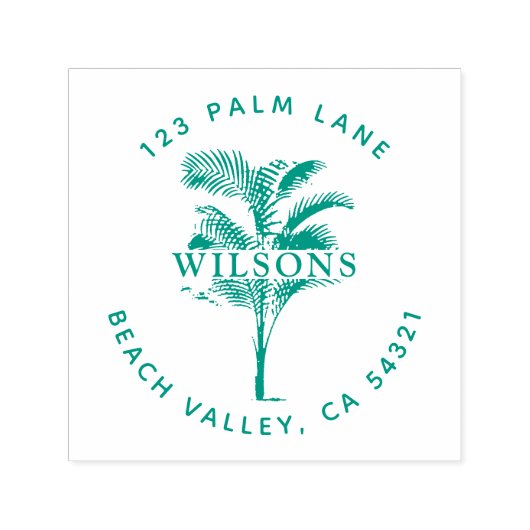 パームツリー葉 セルフインキングスタンプ (デザイン)