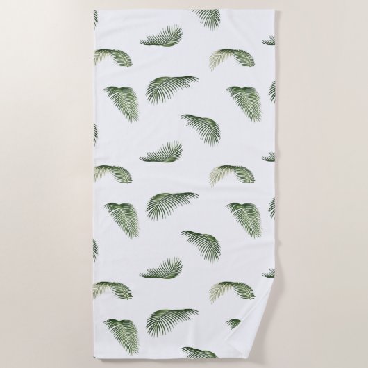 パームツリー葉 ビーチタオル (正面)