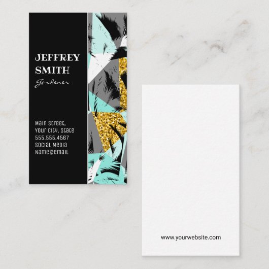 パームツリー葉 名刺 (正面/裏面)