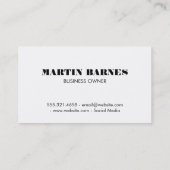 パームツリー葉 |自然パターン 名刺 (裏面)