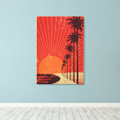 パームツリー行 キャンバスプリント (インサイチュ (ウッドフロア))