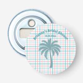 パームツリー アズール ピンク チェックのウェディングシャワー 栓抜き
