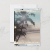 パームツリー エレガントトロピカルビーチテーブルナンバー 招待状 (裏面)