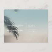 パームツリー エレガント トロピカル ビーチ インビテーション (裏面)