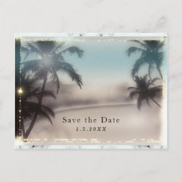 パームツリー エレガント トロピカル ビーチ インビテーション