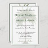 パームツリー エレガント モダン シックな結婚式の招待状 招待状 (正面/裏面)