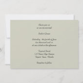 パームツリー シルエット ビーチ ウェディング 招待状 (裏面)