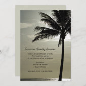 パームツリー シルエット 家族再会 招待状 (正面/裏面)